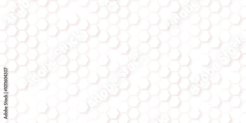 3D Futuristic abstract honeycomb mosaic white background. White Hexagonal Background. Luxury White Pattern.