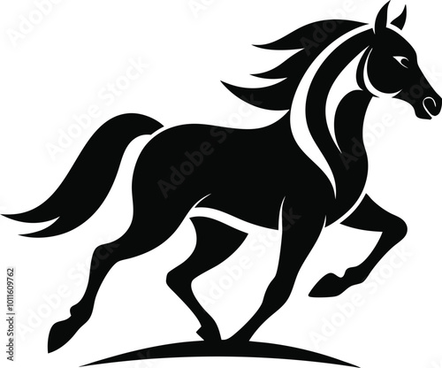 Hand drown horse running vector. Hand drown horse vector.