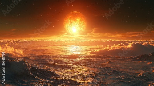 an A 3D model of a planetary atmosphere’s composition and its effect on surface conditions.