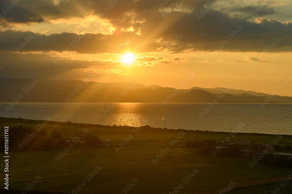 Fototapeta premium Panoramic view of Troodos mountains. Cyprus