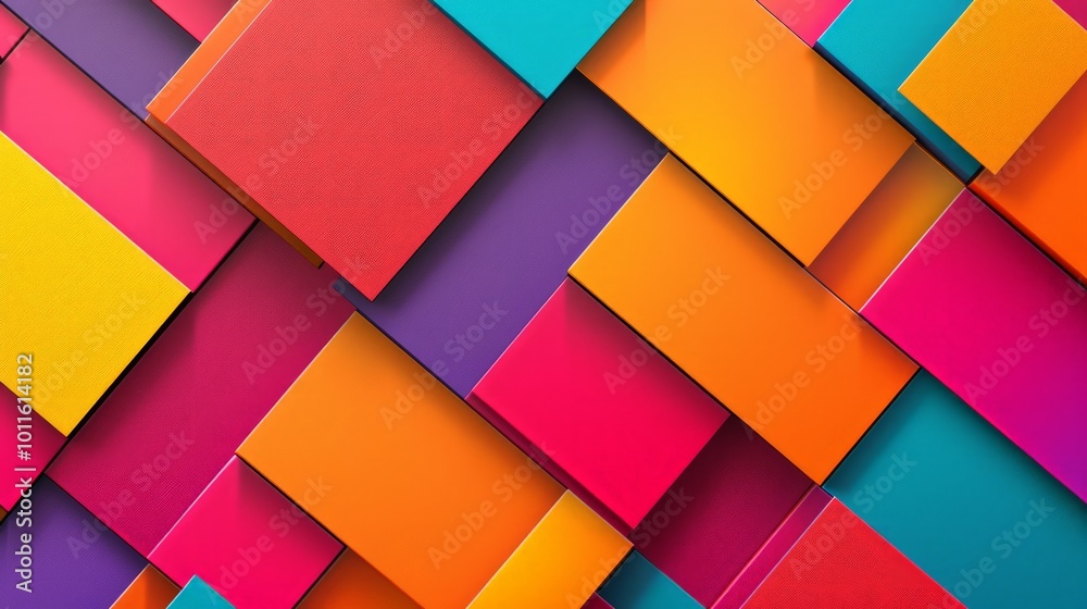 Bold color blocks arranged in a dynamic grid pattern, high contrast and clean lines with open copy space for vibrant, high-energy cards Bold color blocks arranged in a dynamic grid pattern, high contrast and clean lines with open copy space for vibrant, high-energy cards