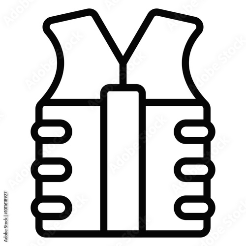 Bulletproof Vest Vector Icons