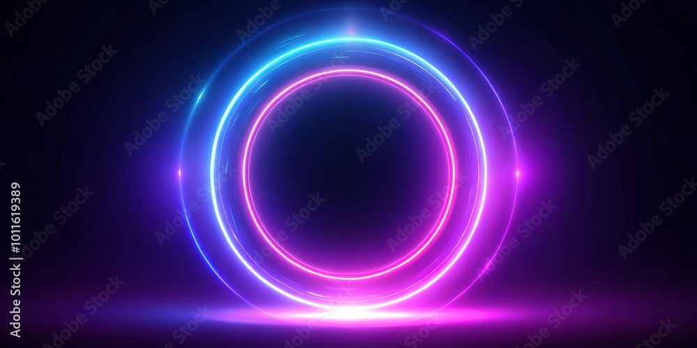 Abstract Neon Glow Circle with Purple and Blue Lights, Neon Lights, Abstract Background, Glowing Circles Abstract Neon Glow Circle with Purple and Blue Lights, Neon Lights, Abstract Background, Glowing Circles