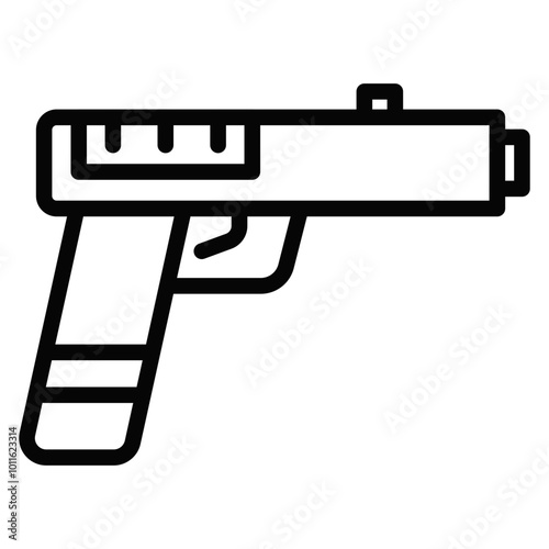 Police Gun Vector Icons