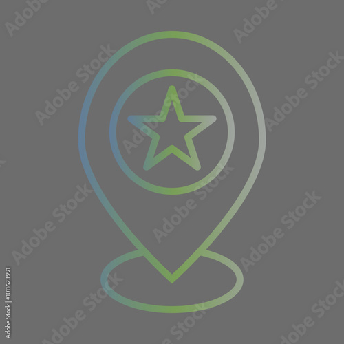 Starred Location icon Design photo