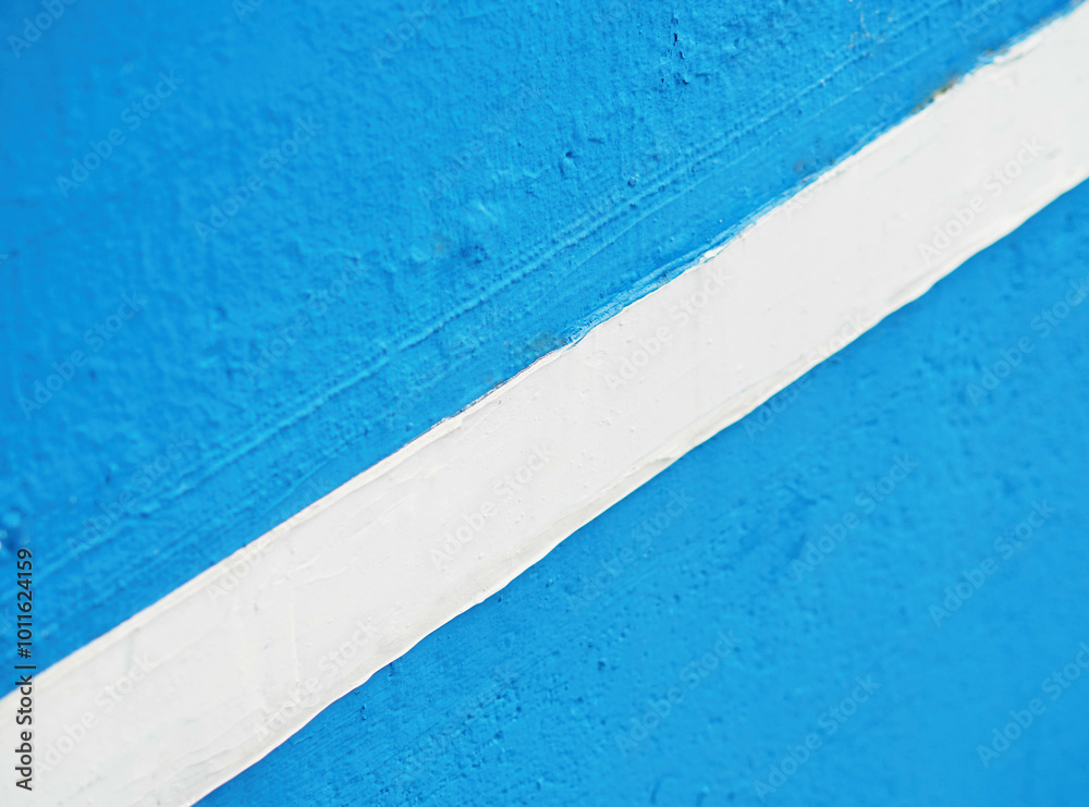 White line on blue wall texture background White line on blue wall texture background