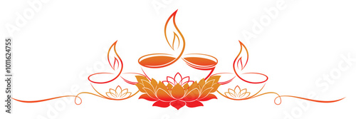diwali candle vector illustration