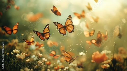 Butterflies In Flight