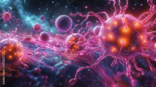 an A diagram showing the process of immune cell signaling and the role of cell surface receptors.