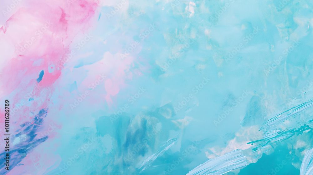 Fototapeta premium Closeup Artwork pink blue mix brush stroke, splash color and oil, acrylic paint element.