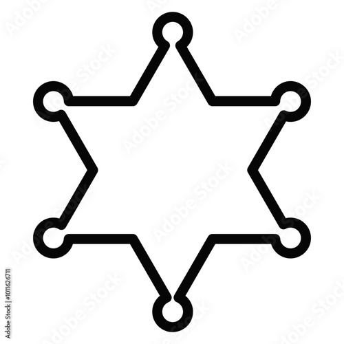 Sheriff Badge Vector Icons
