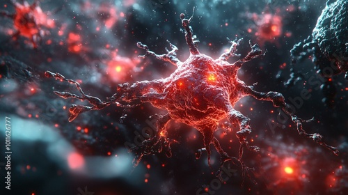 this An illustration of the effects of chronic inflammation on tissue damage and disease progression.
