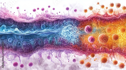 an A visual representation of the role of mast cells and histamine in allergic reactions.