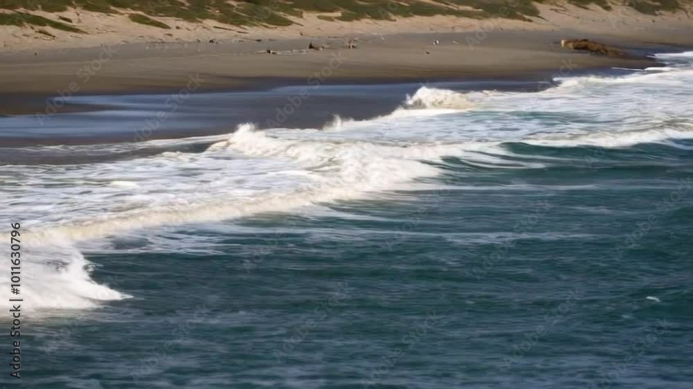 beach waves on a sunny day
