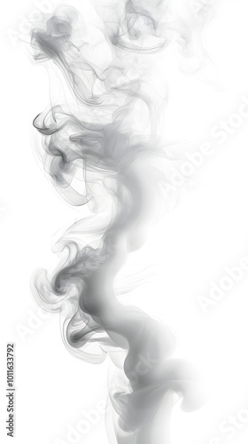 Realistic white smoke texture on Transparent background