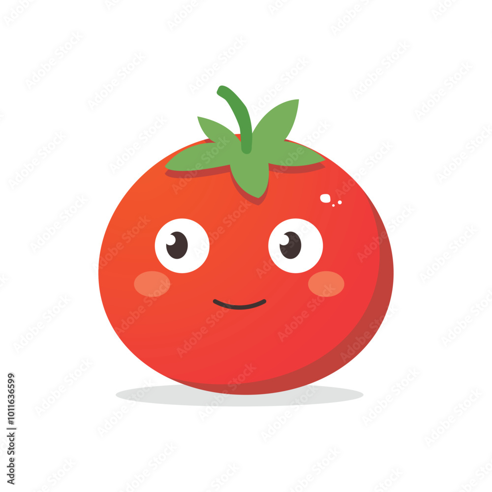 Vector illustration of a red tomato isolated on white , Tomato vector. Tomato on white background. Tomato vector in cartoon style Vector illustration of a red tomato isolated on white , Tomato vector. Tomato on white background. Tomato vector in cartoon style