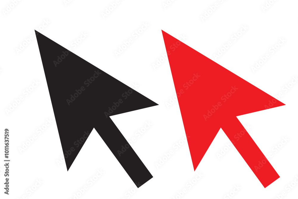 cursor icon set. mouse cursor click icon symbol sign, vector illustration