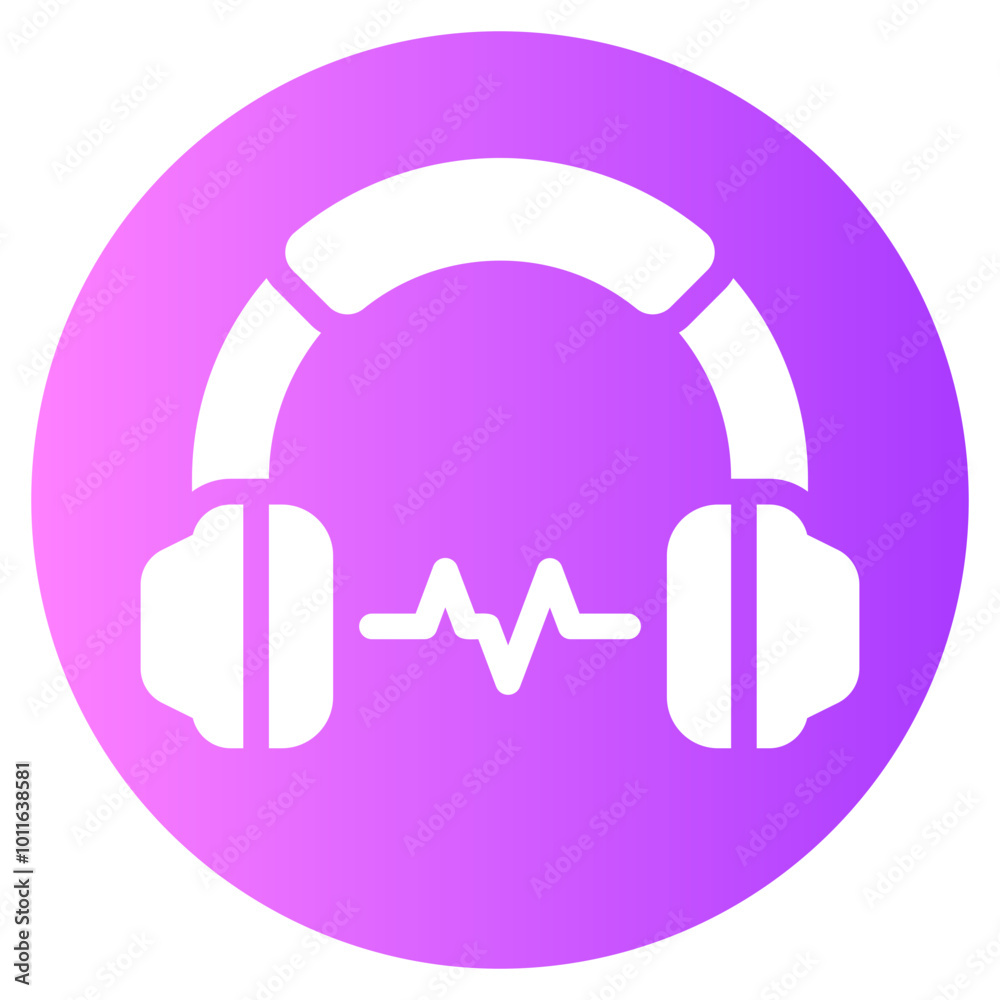 audio headphone gradient icon audio headphone gradient icon