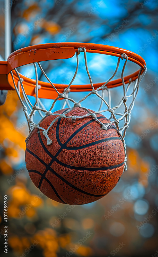 Basketball swishes in the sun. A basketball swooshes through the net on a bright day, capturing the joy of the game and the beauty of the surroundings. Basketball swishes in the sun. A basketball swooshes through the net on a bright day, capturing the joy of the game and the beauty of the surroundings.