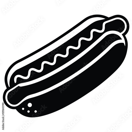 Hot Dog vector icon illustration design fast food hot dog vector