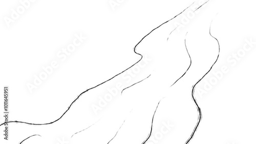 river doodle hand drawn sketch on white background animation video