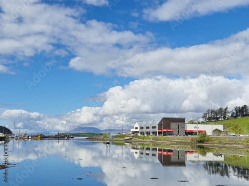 Cloud Reflections On A Wavy River Waterscape