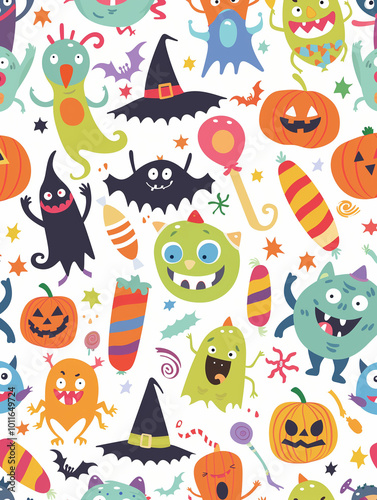 halloween seamless background