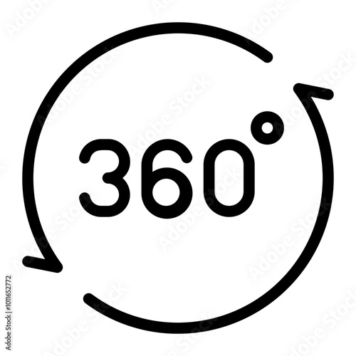 360 degree line icon