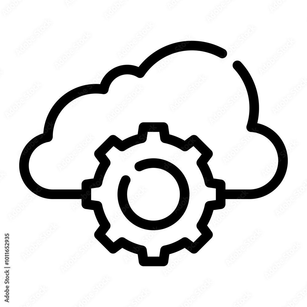 cloud service line icon cloud service line icon