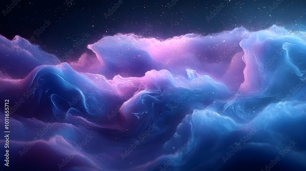 Fototapeta premium Abstract Background with Blue and Pink Swirls