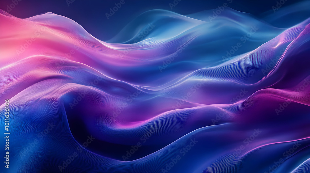 Fototapeta premium Abstract Wavy Background with Blue and Purple Colors