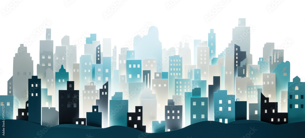 Fototapeta premium PNG Light city outdoors painting architecture.