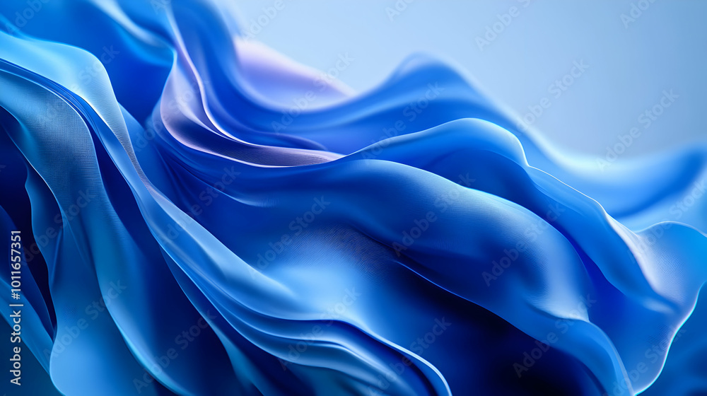 Obraz premium Abstract Blue Swirling 3D Background