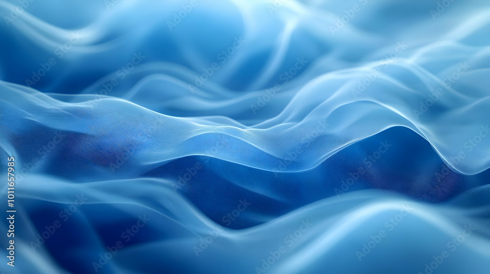 Abstract Blue Wavy Background Illustration Abstract Blue Wavy Background Illustration