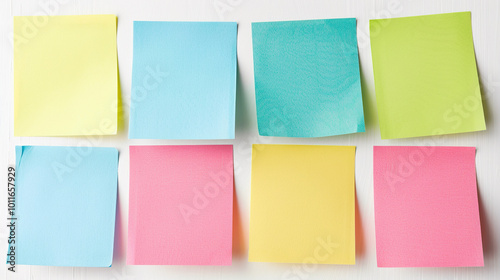 Sticky post it note paper isolated on pure white background