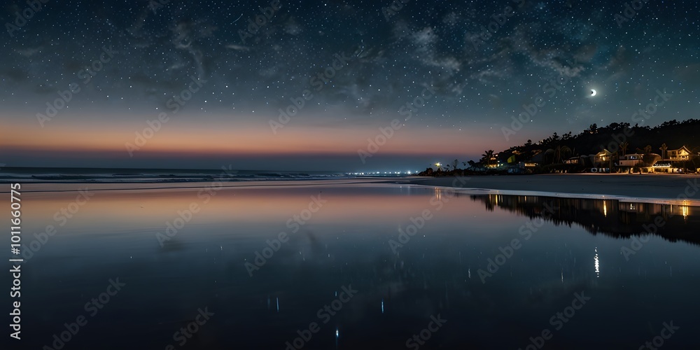 Moonrise Over a Tranquil Beach with Gentle Waves and Reflections on the Water – Perfect for Nature Lovers, Coastal Landscapes, and Night Sky Enthusiasts Capturing a Serene Moment. Moonrise Over a Tranquil Beach with Gentle Waves and Reflections on the Water – Perfect for Nature Lovers, Coastal Landscapes, and Night Sky Enthusiasts Capturing a Serene Moment.