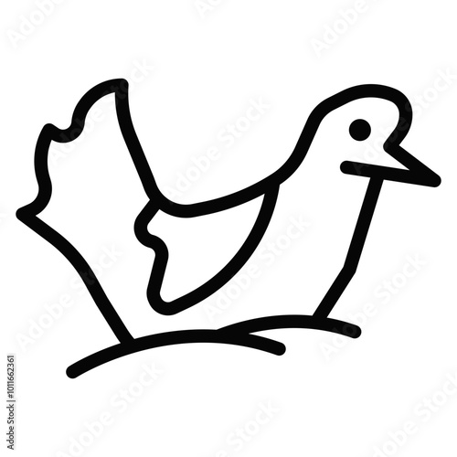 Easter Hen Vector Icons
