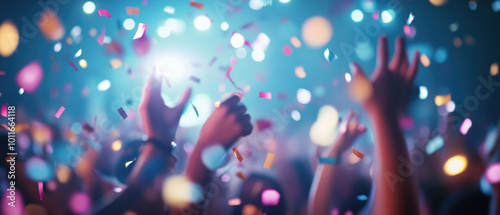 Graduation Celebration, joyful group of university students excitedly heading to a nightclub to celebrate their high school graduation together