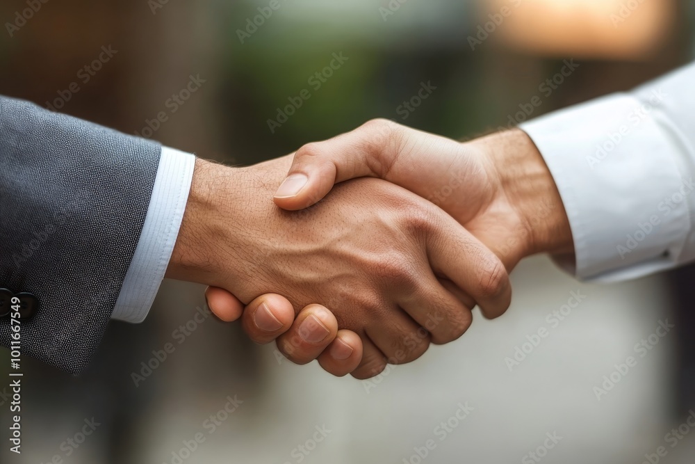 success business people shake hands, Generative AI success business people shake hands, Generative AI