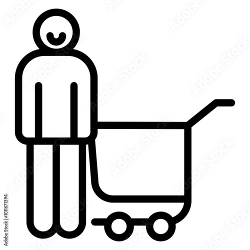 Excited Shoppers Vector Icons
