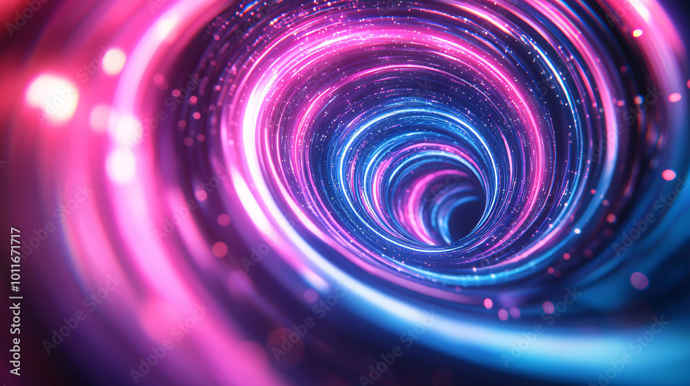 mesmerizing swirl of pink and blue light creates captivating tunnel effect, evoking sense of wonder and exploration. vibrant colors and sparkling particles enhance visual experience mesmerizing swirl of pink and blue light creates captivating tunnel effect, evoking sense of wonder and exploration. vibrant colors and sparkling particles enhance visual experience