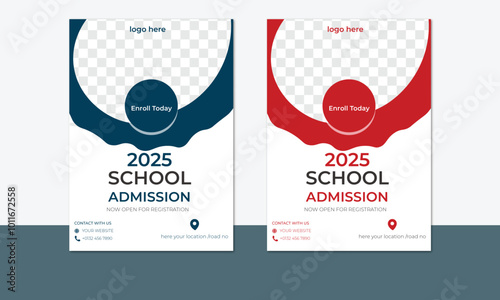 Kids Childrens back to school education admission flyer poster layout, book cover, leaflet, poster, brochure, Kids school education admission flyer or poster design template, Educational flyer design