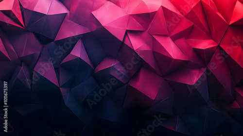 Abstract 3D Background With Pink and Purple Geometric Shapes