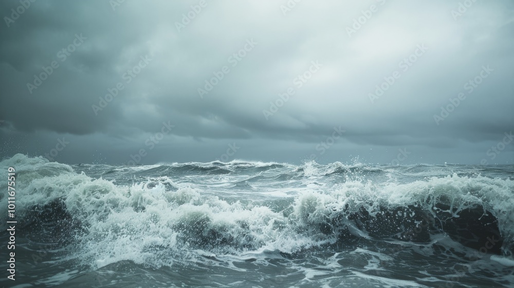 Dark, tumultuous ocean waves crash under a stormy sky, capturing the raw power and intensity of nature in a dramatic, breathtaking scene. Dark, tumultuous ocean waves crash under a stormy sky, capturing the raw power and intensity of nature in a dramatic, breathtaking scene.