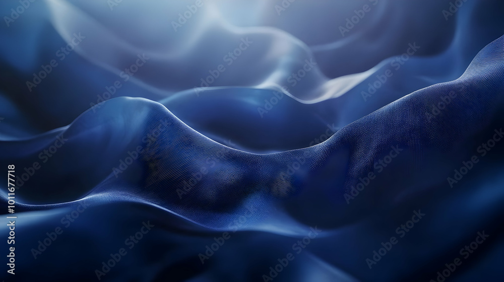 Obraz premium Abstract 3D Blue Wavy Background