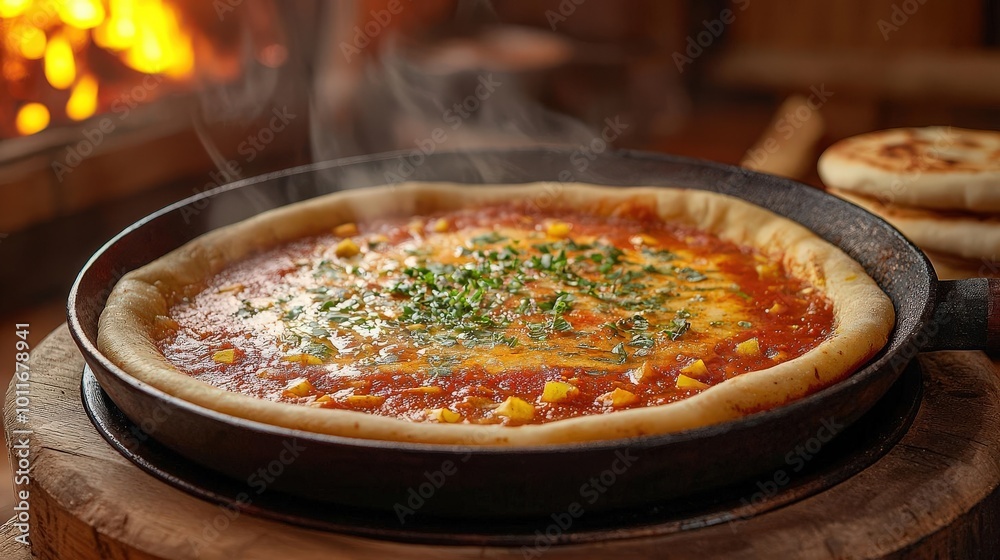 Freshly baked pizza with cheese and corn Freshly baked pizza with cheese and corn