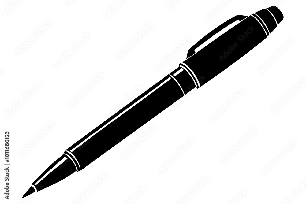 pen isolated silhouette vector illustration with white background pen isolated silhouette vector illustration with white background