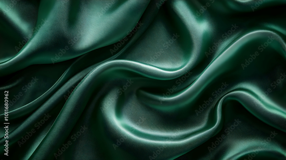 Fototapeta premium Abstract Green Fabric Texture Background