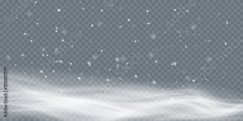 Cold winter wind texture. Holiday vector blizzard. Christmas effect of a cold blizzard. Vector PNG