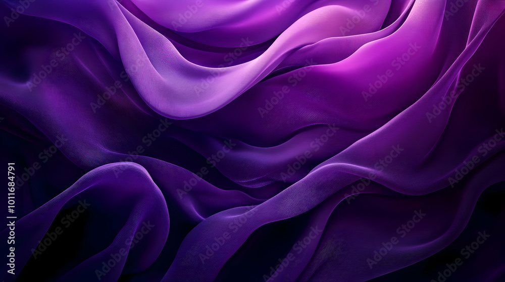 Fototapeta premium Abstract Purple Background with Wavy Lines